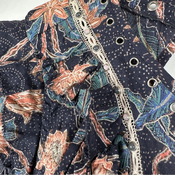 Isabel Marant Floral Ruffle Sleeve Top | Size 38 | US Size 6 - Picture 7 of 12